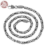 Pure 925 Silver Thick Six-Character Mantra Necklace