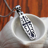 Vampire Skeleton in Coffin Pendant Necklace