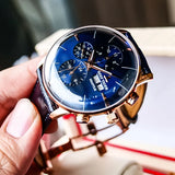 Luxury Chronograph Leather Watch