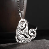 Celtic Knot Moon Trinity Symbol Necklace