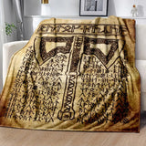 Vikings Norse Mythology Odin Valhalla Symbols - Soft Plush Blankets