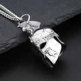 Ancient Greek Warrior Helmet Necklace