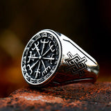 Antique Viking Vegvisir Compass Rings