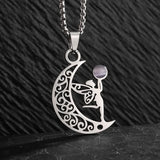 Celtic Knot Moon Trinity Symbol Necklace