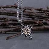 Viking Vegvisir Compass Necklace