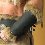 Medieval Viking Warrior Leather Bracer | Steampunk Arm Armor | LARP Costume Accessory