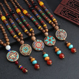 Exquisite Retro Buddhist Beads Necklace