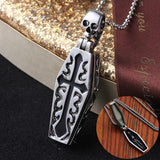 Vampire Skeleton in Coffin Pendant Necklace