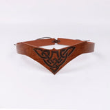 Viking Medieval Embossed Leather Headband