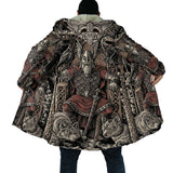 Viking Warriors Fleece Hooded Coat