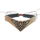 Viking Medieval Embossed Leather Headband