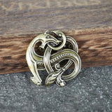 Norse Dragon Brooch | Scandinavian Knotwork Amulet Pin