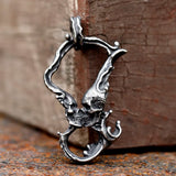 Double Skull Pendant Necklace