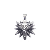 Geralt of Rivia Wolf Head Pendant Necklace