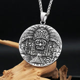 Aztec Calendar Pendant Necklace