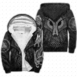 Norse God Odin Warm Jacket Fleece Zip Hoodie