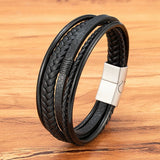 Multi-Layer Vintage Leather Braided Rope Bracelet