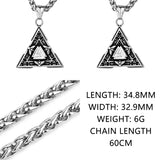 Viking Symbols Vegvisir Valknut Necklace