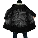 Viking Warriors Fleece Hooded Coat