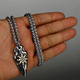 Viking Symbols Vegvisir Valknut Necklace