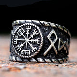 Viking Rune Vegvisir Ring