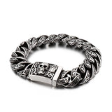 Vintage Skull Curb Chain Bracelet