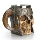 Viking Warrior Skull Stainless Steel Mug
