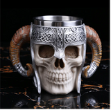 Viking Warrior Skull Stainless Steel Mug