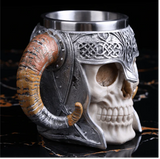 Viking Warrior Skull Stainless Steel Mug