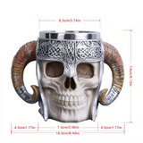Viking Warrior Skull Stainless Steel Mug