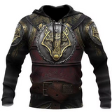 Medieval Knight Armor Hoodie - Templar Warrior Power