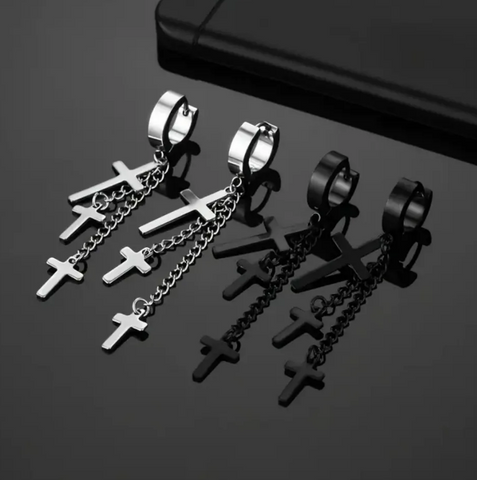 Stainless Steel Crosses Earrings