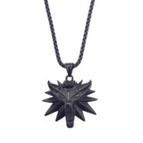 Geralt of Rivia Wolf Head Pendant Necklace