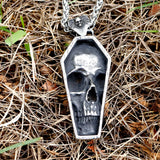 Skull Coffin Pendant Necklace
