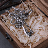Viking Compass Axe Necklace