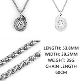Viking Symbols Vegvisir Valknut Necklace