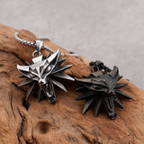 Geralt of Rivia Wolf Head Pendant Necklace