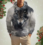 Norse Wolf Print Hoodie | Lightweight Unisex Pullover