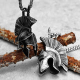 Vintage Spartan Helmet Necklace