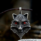 Viking Wolf Eye Gemstone Necklace
