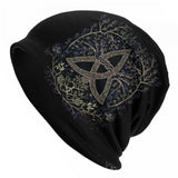 Norse Yggdrasil Cap Triquetra Symbol Beanie Hats