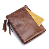 Genuine Leather Short Coin Wallet