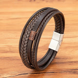 Multi-Layer Vintage Leather Braided Rope Bracelet