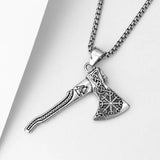Viking Battle Axe Pendant Necklace