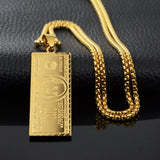 Dollar Bill Pendant Necklace