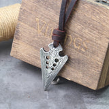 Viking Spear Leather Necklace