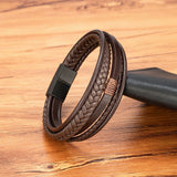 Multi-Layer Vintage Leather Braided Rope Bracelet