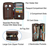 Men's Genuine Leather Clutch Bag | Zipper Wallet & Card Holder
