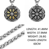 Viking Symbols Vegvisir Valknut Necklace