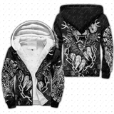 Norse God Odin Warm Jacket Fleece Zip Hoodie